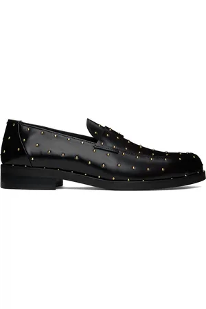 Ernest W. Baker SSENSE Exclusive Black Studded Leather Loafers