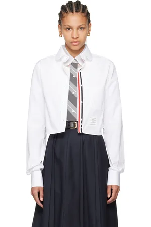 Thom Browne White Cropped Shirt