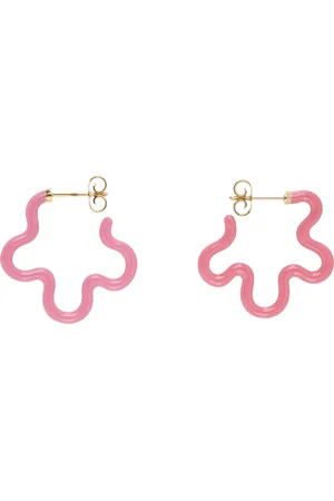 BEA BONGIASCA Pink & Gold 2 Tone Flower Earrings