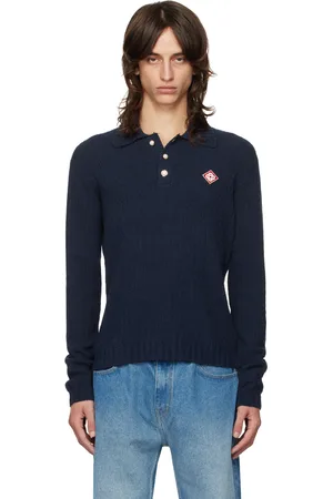 Casablanca Blue Bouclé Polo
