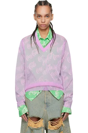 ERL Pink Metallic Long Sleeve T-Shirt