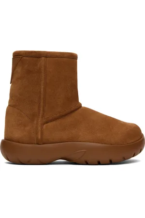 Bottega Veneta Brown Snap Ankle Boots