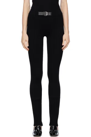 Moschino Black Biker Buckle Trousers