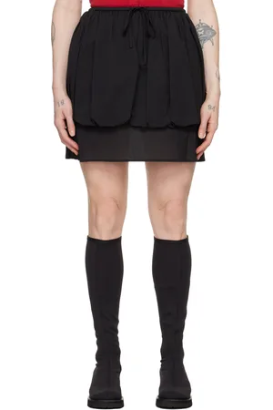 AMOMENTO Shirred Miniskirt