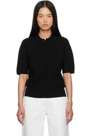 DRIES VAN NOTEN Black Merino Wool Polo