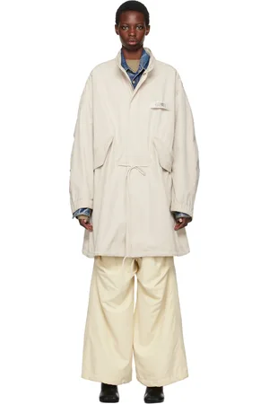Maison Margiela Beige Logo Patch Coat