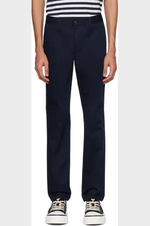 Ami Navy Straight-Leg Trousers