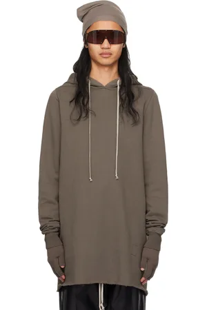 Rick Owens Gray Pullover Hoodie