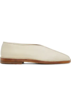 LEMAIRE Off-White Flat Piped Slippers