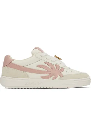 Palm Angels White & Pink Palm Beach University Sneakers