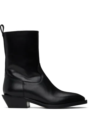 Aeyde Luis Leather Cowboy Ankle Boots