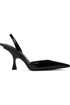 The Attico Black Ester Slingback Heels
