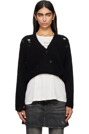 R13 Black Crossover Cardigan