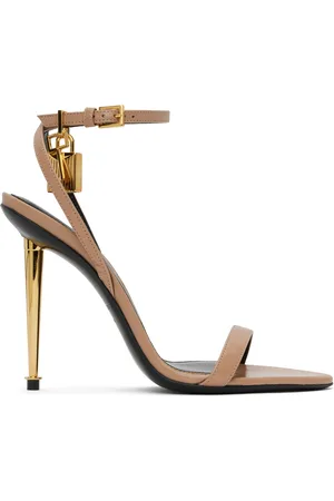 Tom Ford Pink Padlock Pointy Naked Heeled Sandals