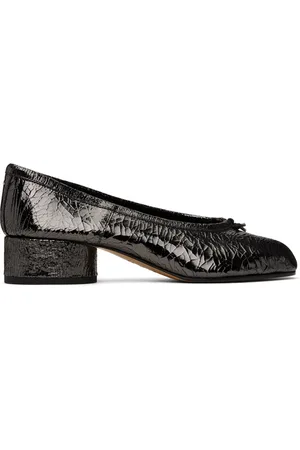 Maison Margiela Gunmetal Tabi Broken Mirror New Ballerina Heels