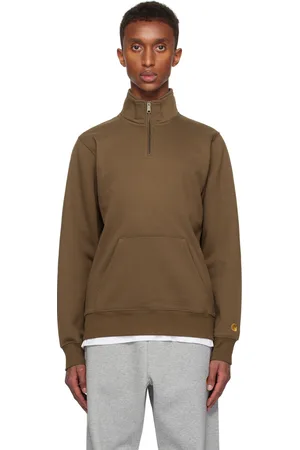 Carhartt Brown Chase Neck Zip Sweatshirt
