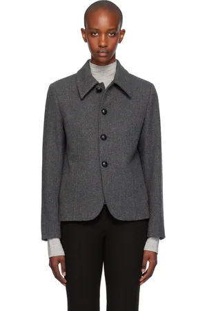 UMBER POSTPAST Gray Wool Four-Button Jacket