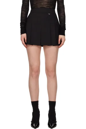 JUUN.J Black Metal Point Pleated Skort