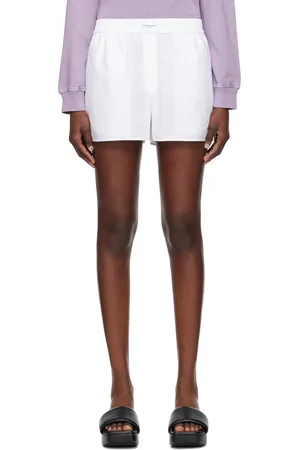 Alexander Wang White Button-Fly Shorts