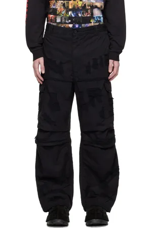 Diesel Black P-Oise Denim Cargo Pants