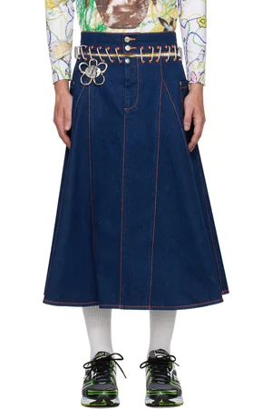 Chopova Lowena Nosebutter Denim Midi Skirt