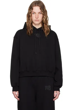 Alexander Wang Black Bonded Puff Logo Hoodie