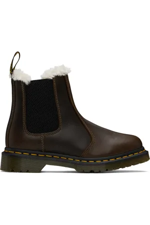 Dr. Martens Brown 2976 Faux-Fur Lined Chelsea Boots