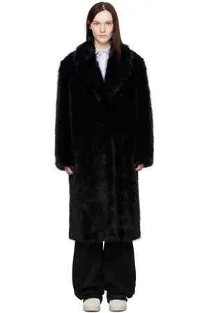 Stand Studio Black McKenna Faux-Fur Coat