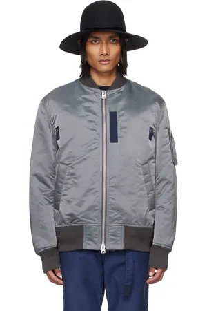 SACAI Gray Padded Bomber Jacket