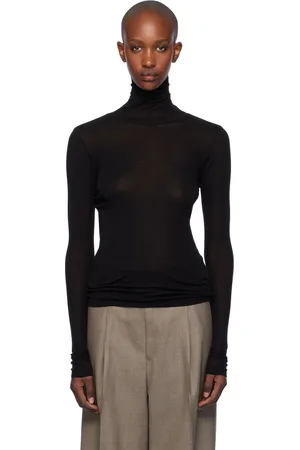 Auralee High Gauge Sheer Rib Turtleneck