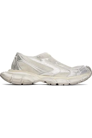 Balenciaga Off-White & Silver 3XL Slip On Sneakers