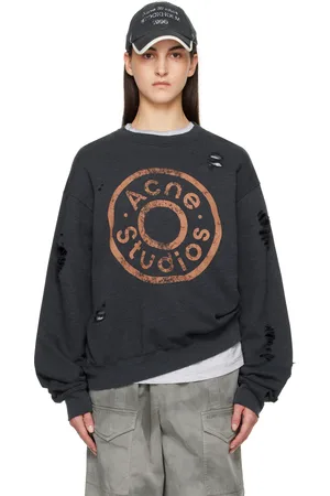 Acne Studios Black Printed Logo Sweatshirt