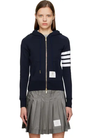 Thom Browne Navy 4-Bar Hoodie