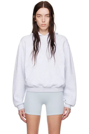SKIMS Gray Cotton Fleece Classic Hoodie