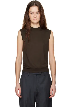 CO Brown Fine Cashmere Shell Vest