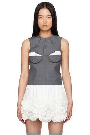 Shushu/Tong Gray Embellished Top