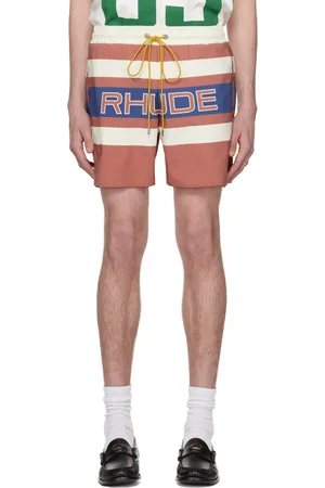 Rhude Red & Off-White Pavil Racing Shorts