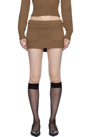 Frankies Bikinis Brown Ashton Knit Mini Skort
