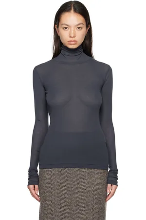 Auralee High Gauge Sheer Rib Turtleneck