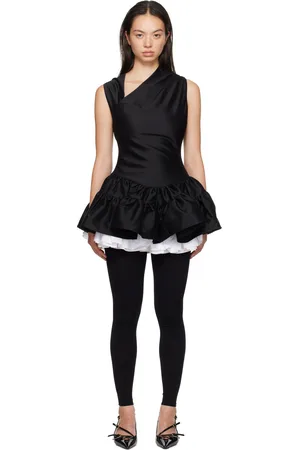 Shushu/Tong Black Multilayer Bubble Minidress