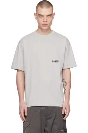 HELIOT EMIL Gray Printed T-Shirt