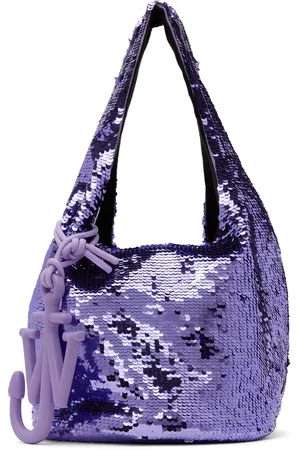 J.W.Anderson Purple Mini Sequin Shopper Bag