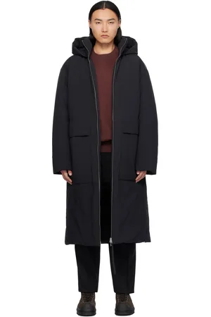 Jil Sander Black Hooded Down Coat
