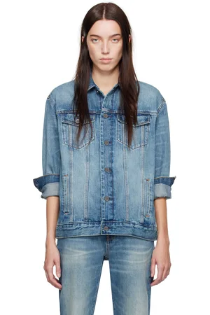 Calvin Klein Blue Halo Selvedge Elongated Trucker Denim Jacket