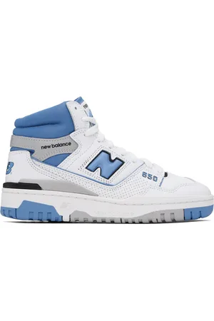 New Balance White & Blue 650 Sneakers