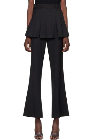 Rokh Black Pleated Mini Skirt Trousers