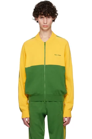 WALES BONNER Green & Yellow adidas Originals Edition Embroidered Logo Track Jacket