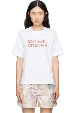 Maison Kitsuné White Woodland Alphabet Comfort T-Shirt