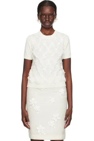 Shushu/Tong White Sequinned T-Shirt