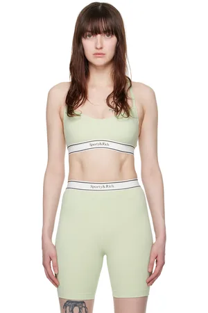 Sporty & Rich Green Serif Bralette